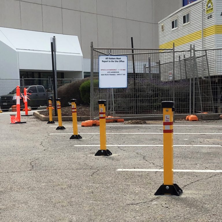 Pivot Parking Bollards Up